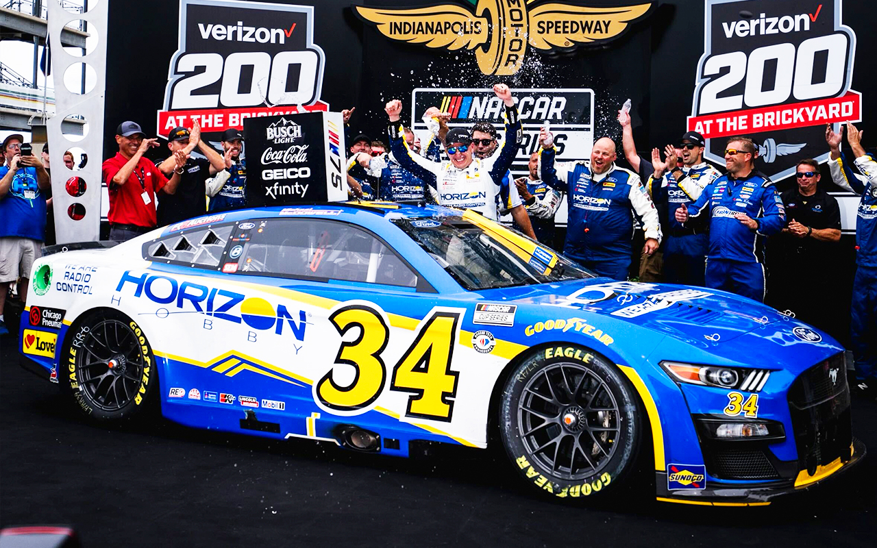 McDowell celebrates victory at Indy