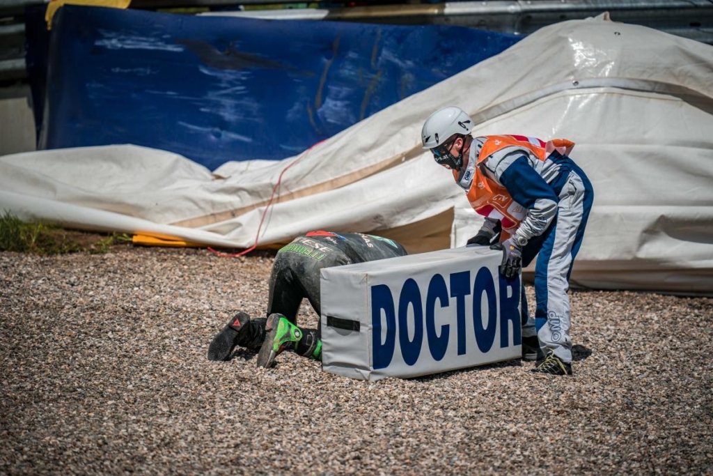 Morbidelli in the gravel trap at the 2020 Austrian GP